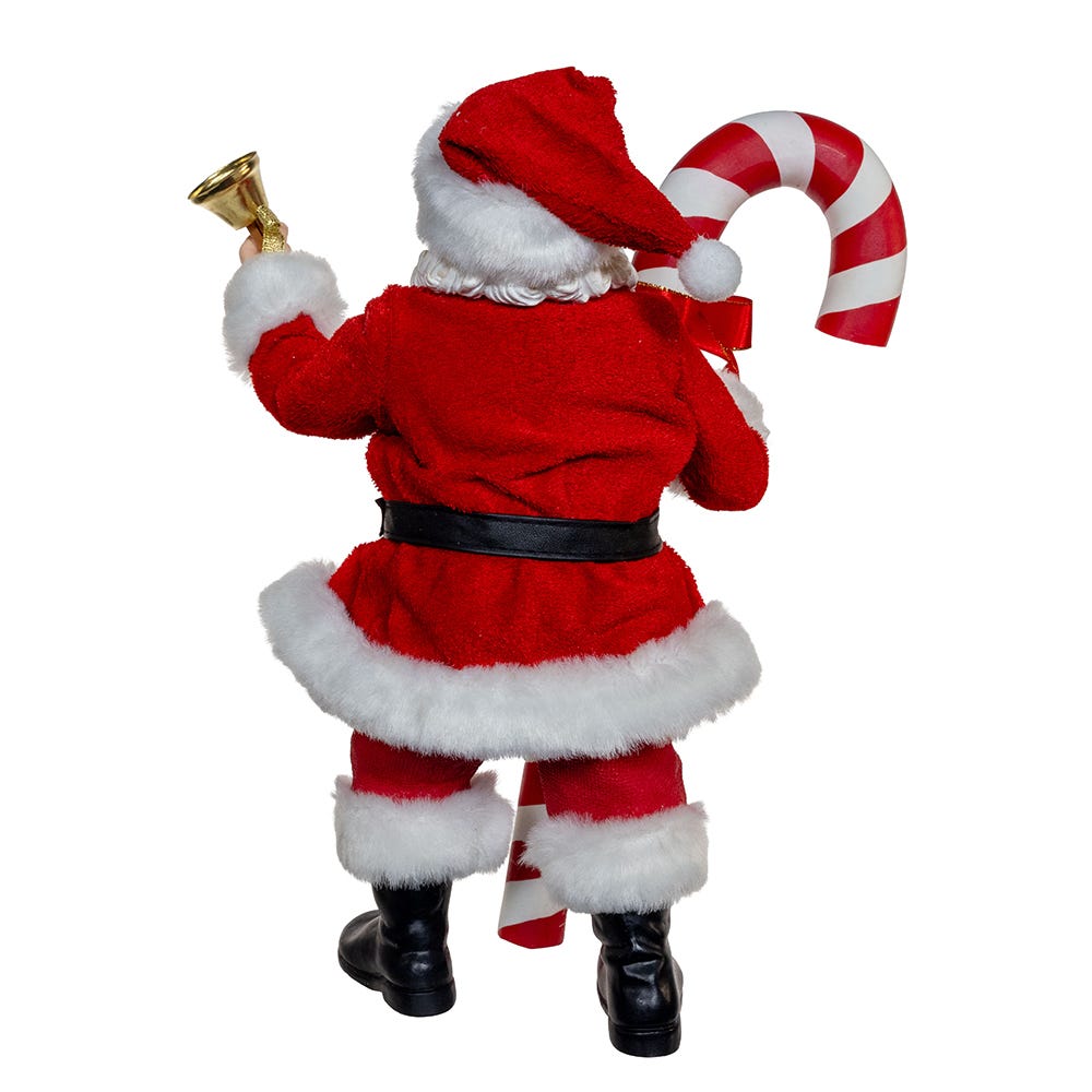 Kurt S. Adler 10.5“ Fabriché™ Santa With Oversized Candy Cane