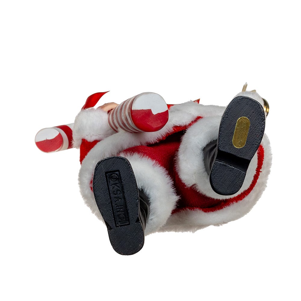 Kurt S. Adler 10.5“ Fabriché™ Santa With Oversized Candy Cane