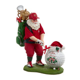 Kurt S. Adler 11“ Fabriché™ Golfer Santa With Oversized Golf Ball