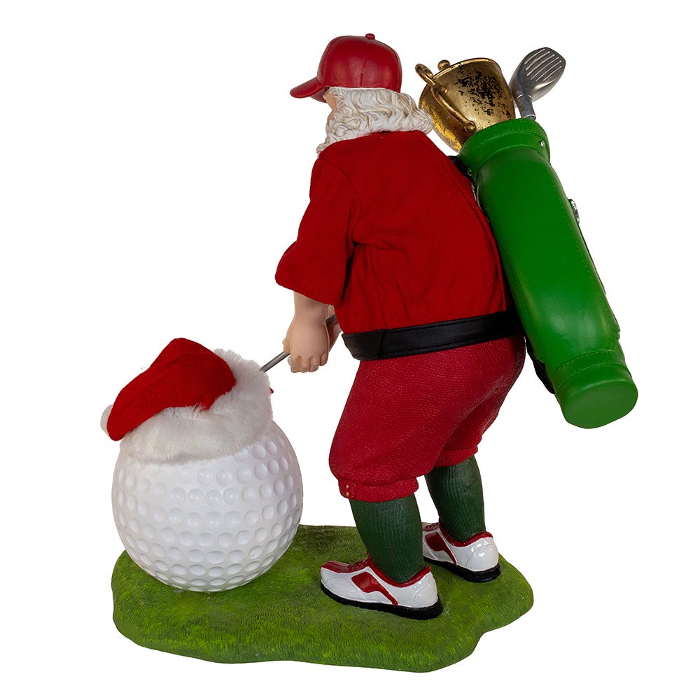 Kurt S. Adler 11“ Fabriché™ Golfer Santa With Oversized Golf Ball
