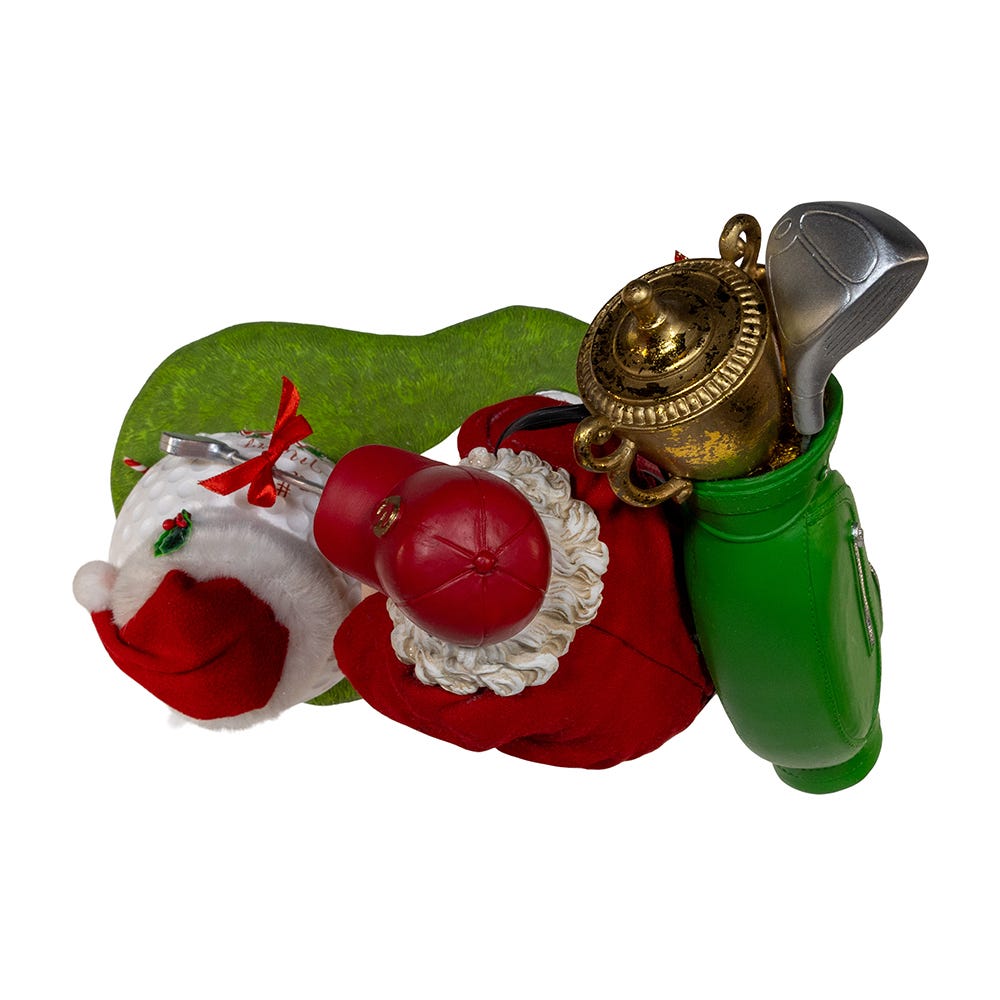 Kurt S. Adler 11“ Fabriché™ Golfer Santa With Oversized Golf Ball