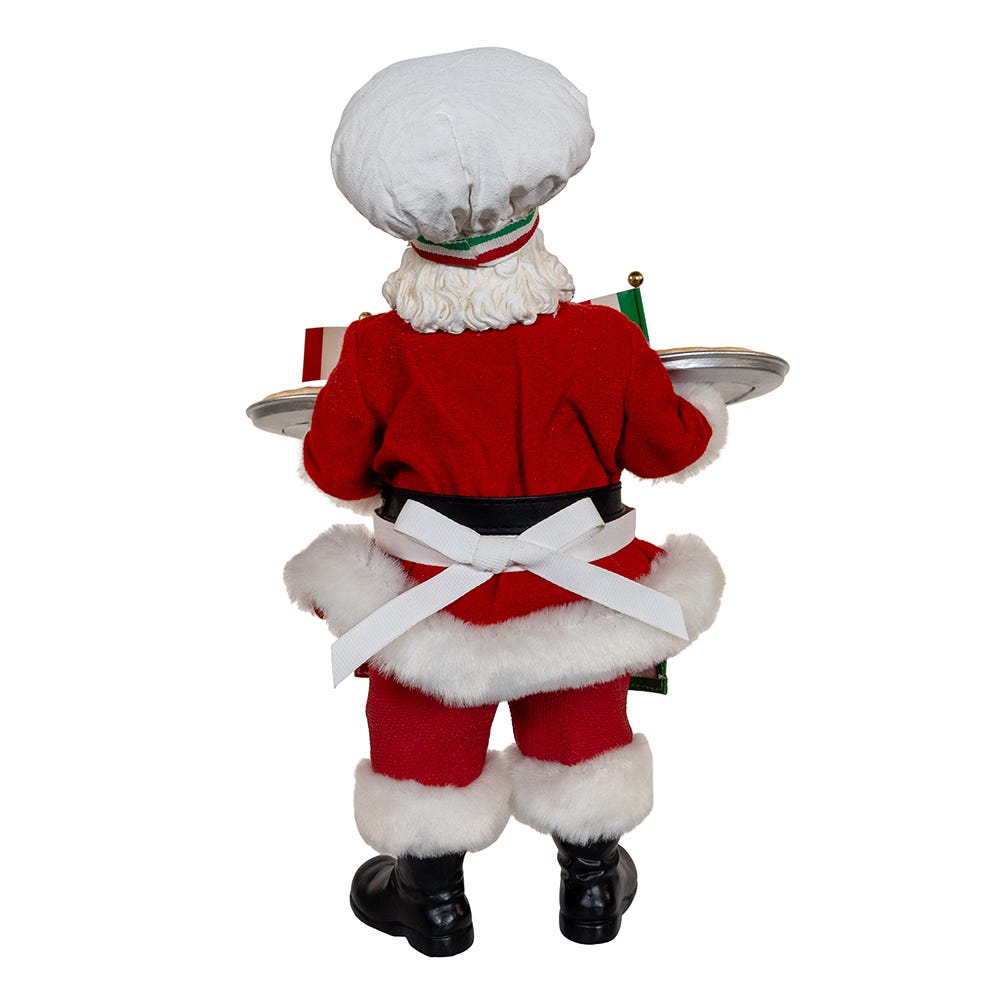 Kurt S. Adler 11“ Fabriché™ Chef Santa With Two Pizza's