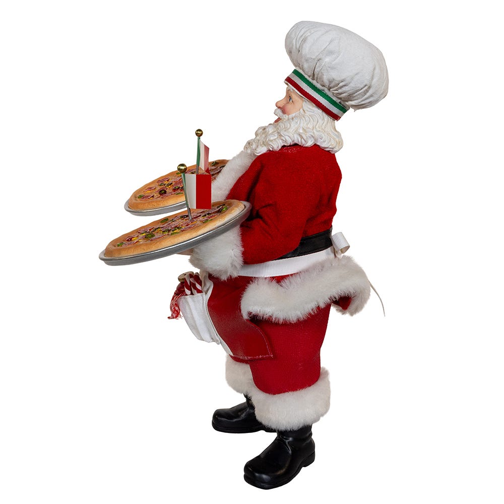 Kurt S. Adler 11“ Fabriché™ Chef Santa With Two Pizza's