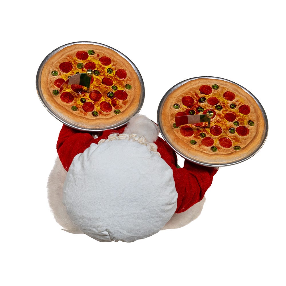 Kurt S. Adler 11“ Fabriché™ Chef Santa With Two Pizza's