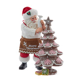 Kurt S. Adler 10.5“ Fabriché™ Santa Decorating Gingerbread Tree, 2-Piece Set