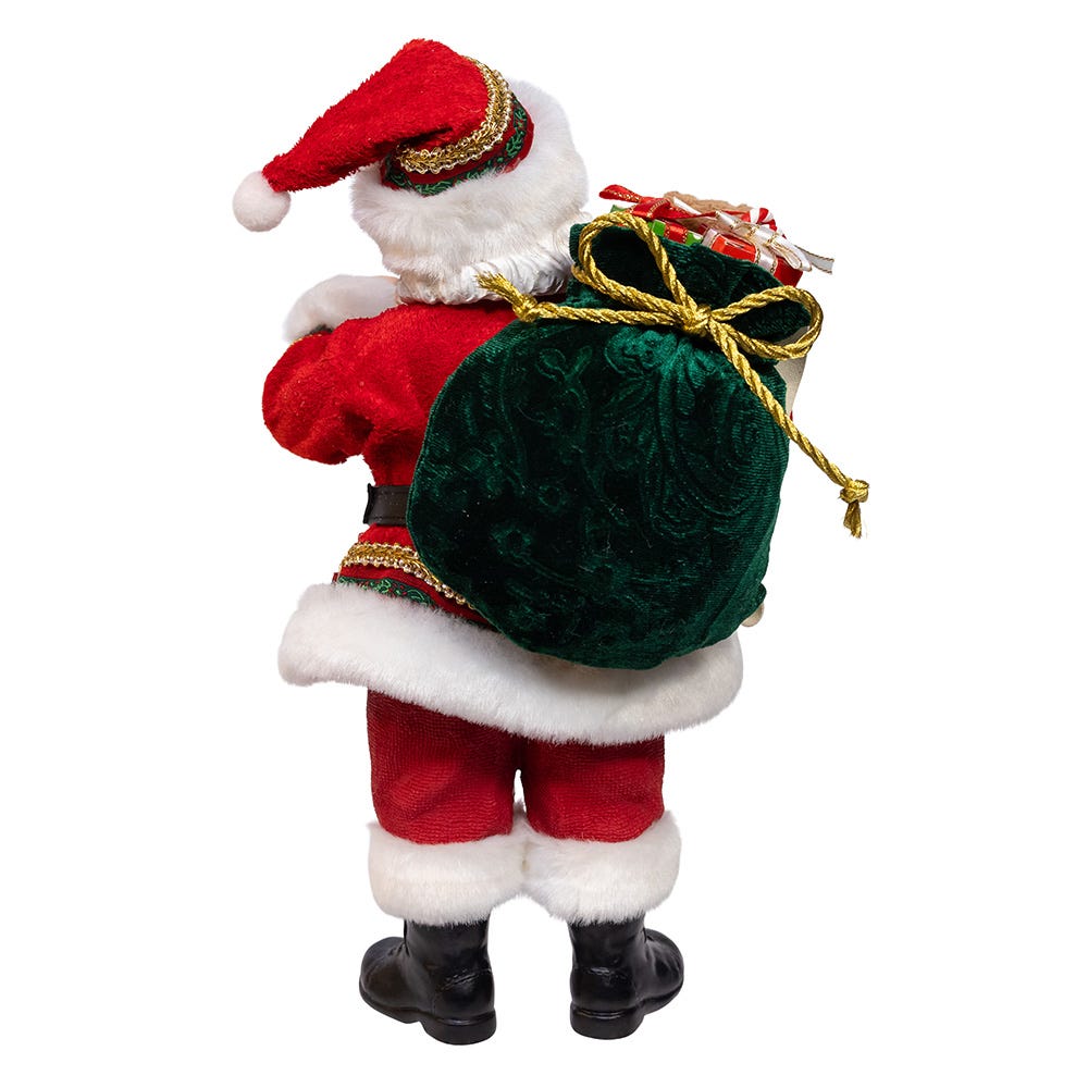 Kurt S. Adler 10.5“ Fabriché™ Traditional Santa With December 25th Calendar