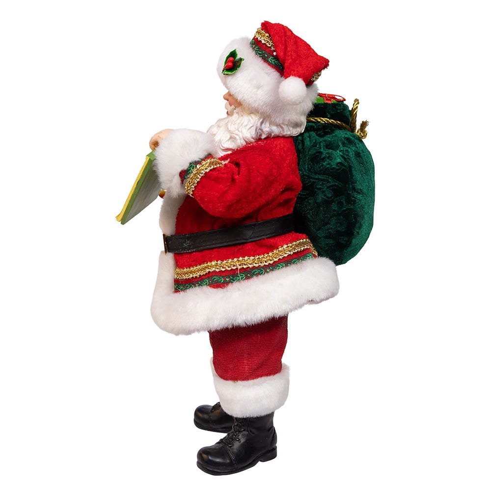 Kurt S. Adler 10.5“ Fabriché™ Traditional Santa With December 25th Calendar