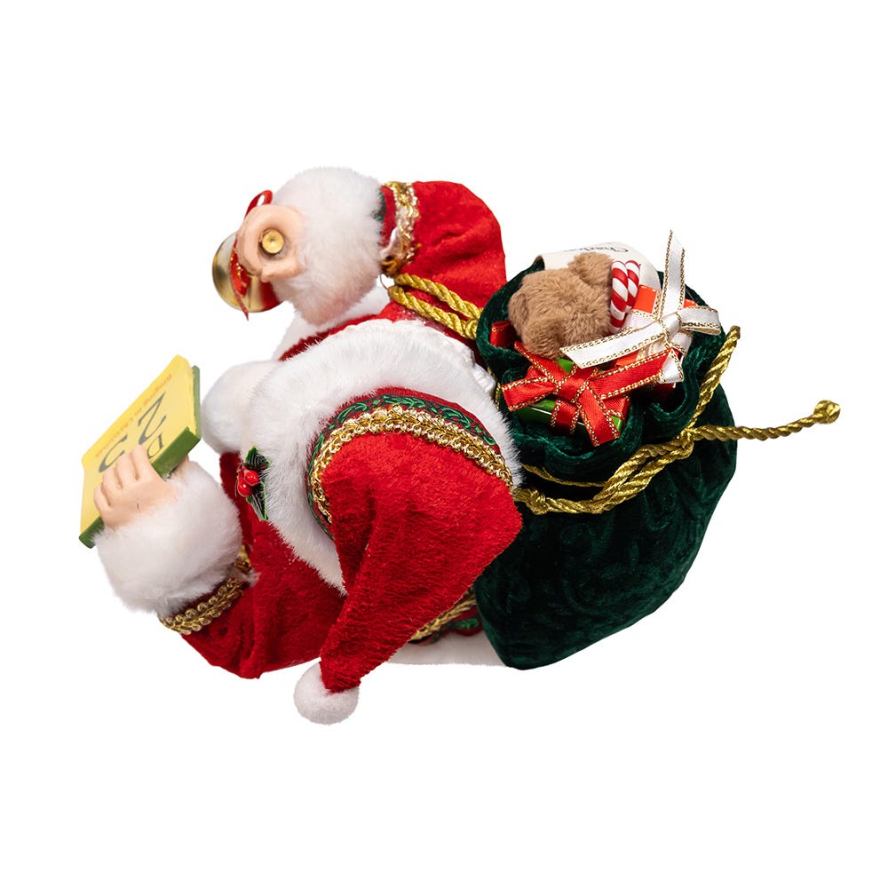 Kurt S. Adler 10.5“ Fabriché™ Traditional Santa With December 25th Calendar
