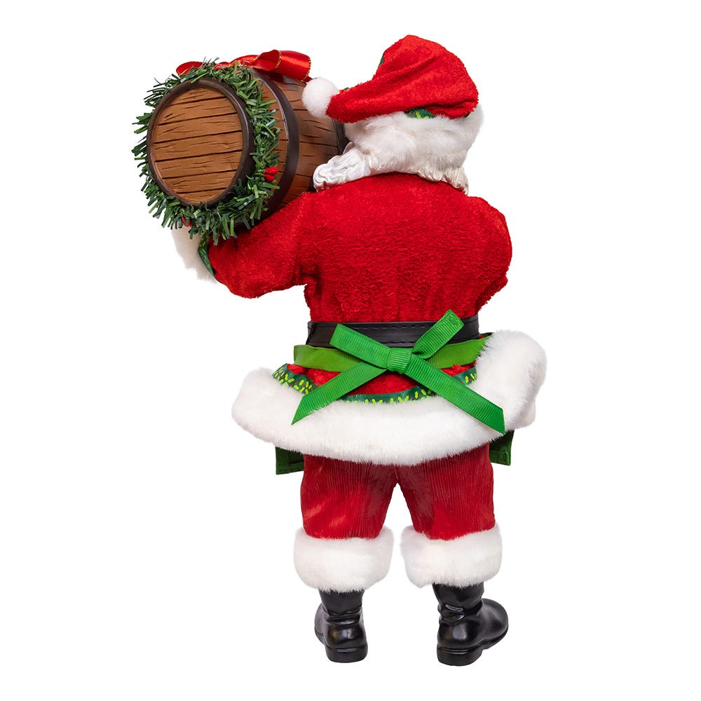 Kurt S. Adler 10.5“ Fabriché™ Beer Santa With Barrel