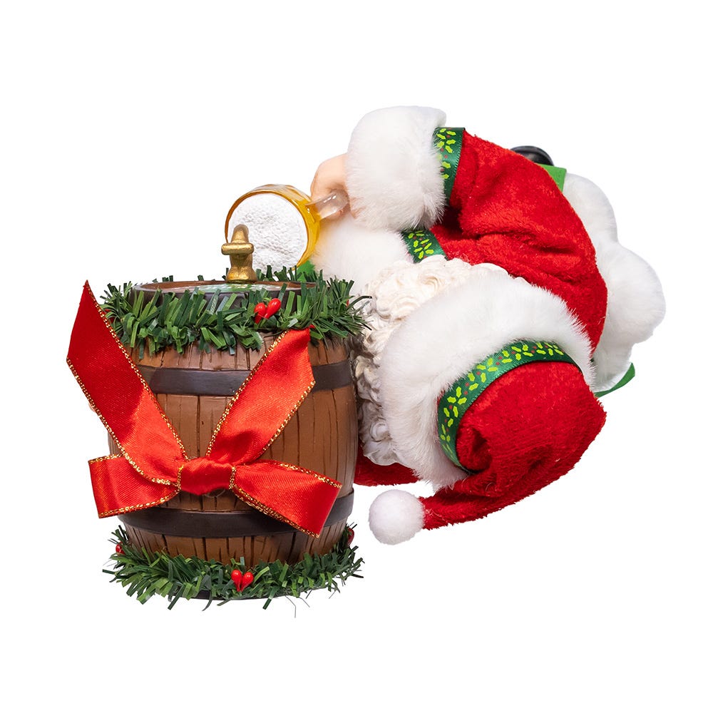 Kurt S. Adler 10.5“ Fabriché™ Beer Santa With Barrel