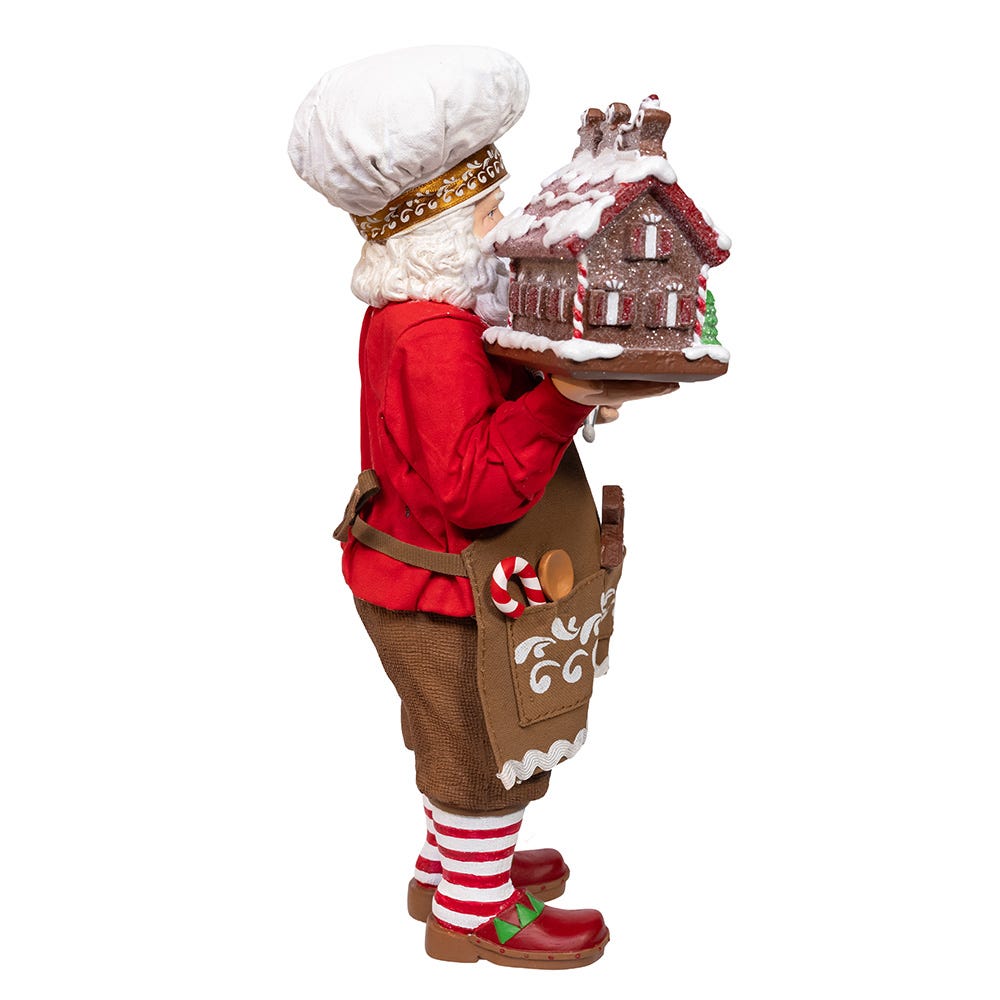 Kurt S. Adler 10.5“ Fabriché™ Chef Santa Decorating Gingerbread House