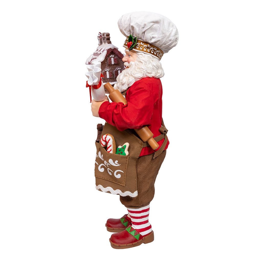 Kurt S. Adler 10.5“ Fabriché™ Chef Santa Decorating Gingerbread House