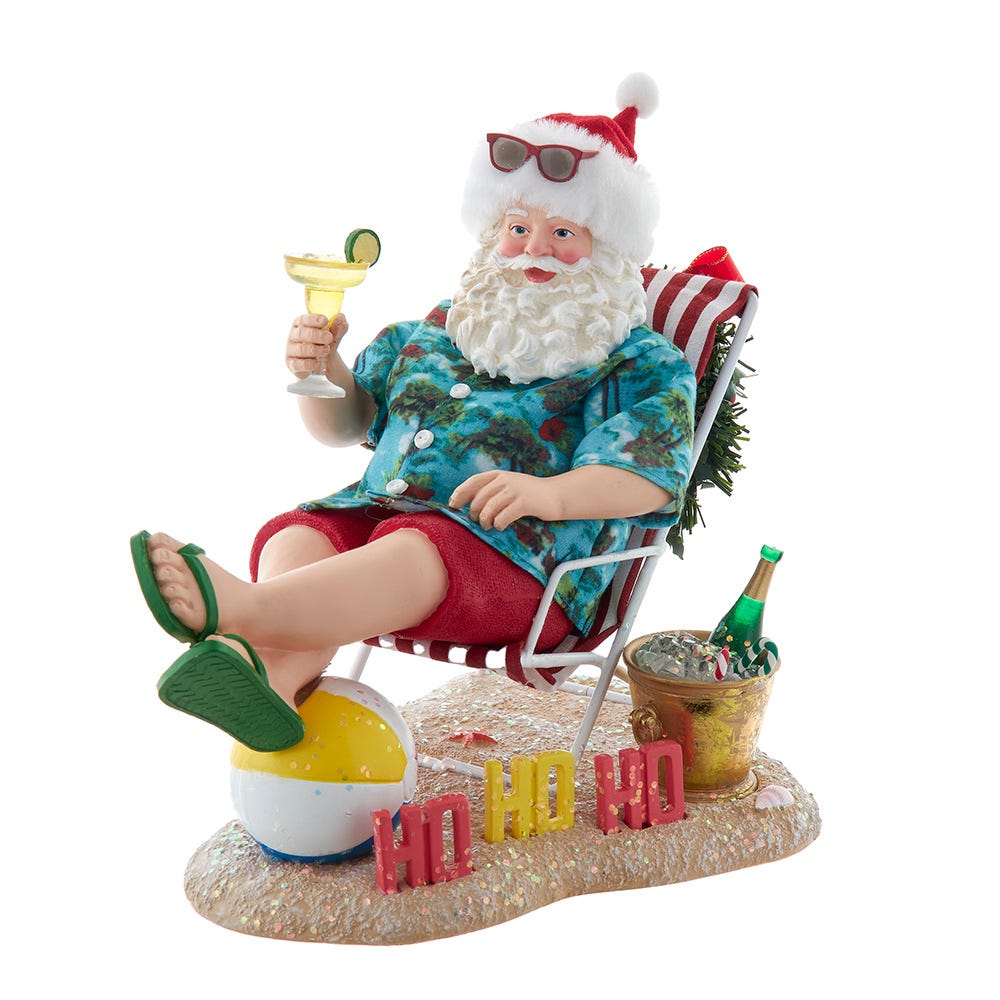 Kurt S. Adler 8.5“ Fabriché™ Santa Sitting On Beach Chair
