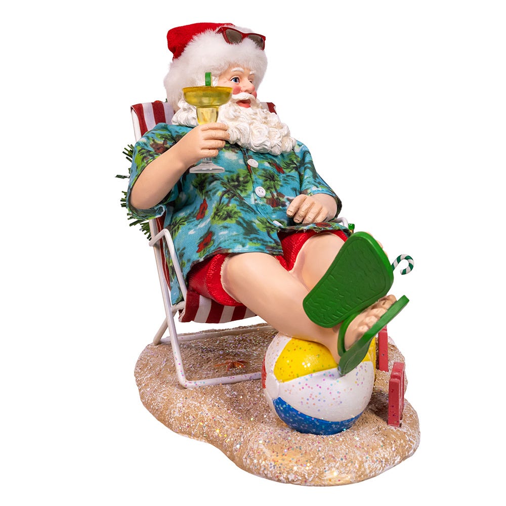 Kurt S. Adler 8.5“ Fabriché™ Santa Sitting On Beach Chair