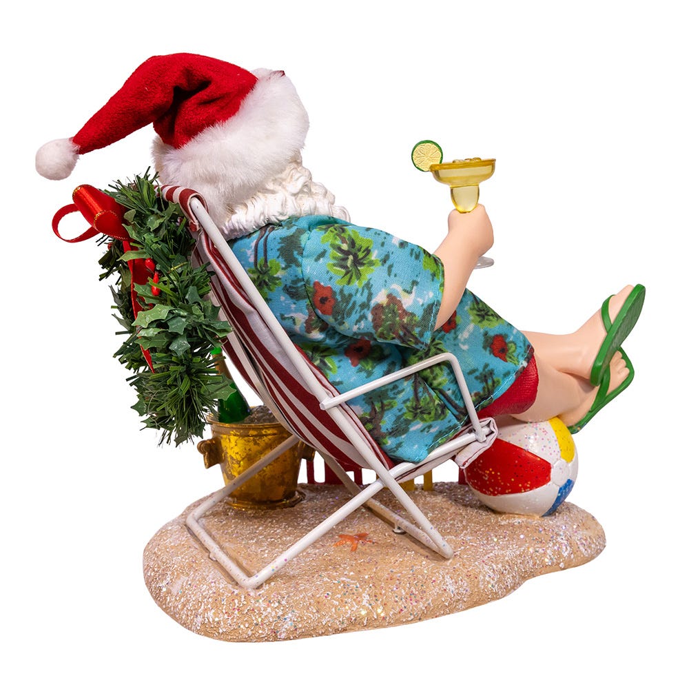 Kurt S. Adler 8.5“ Fabriché™ Santa Sitting On Beach Chair