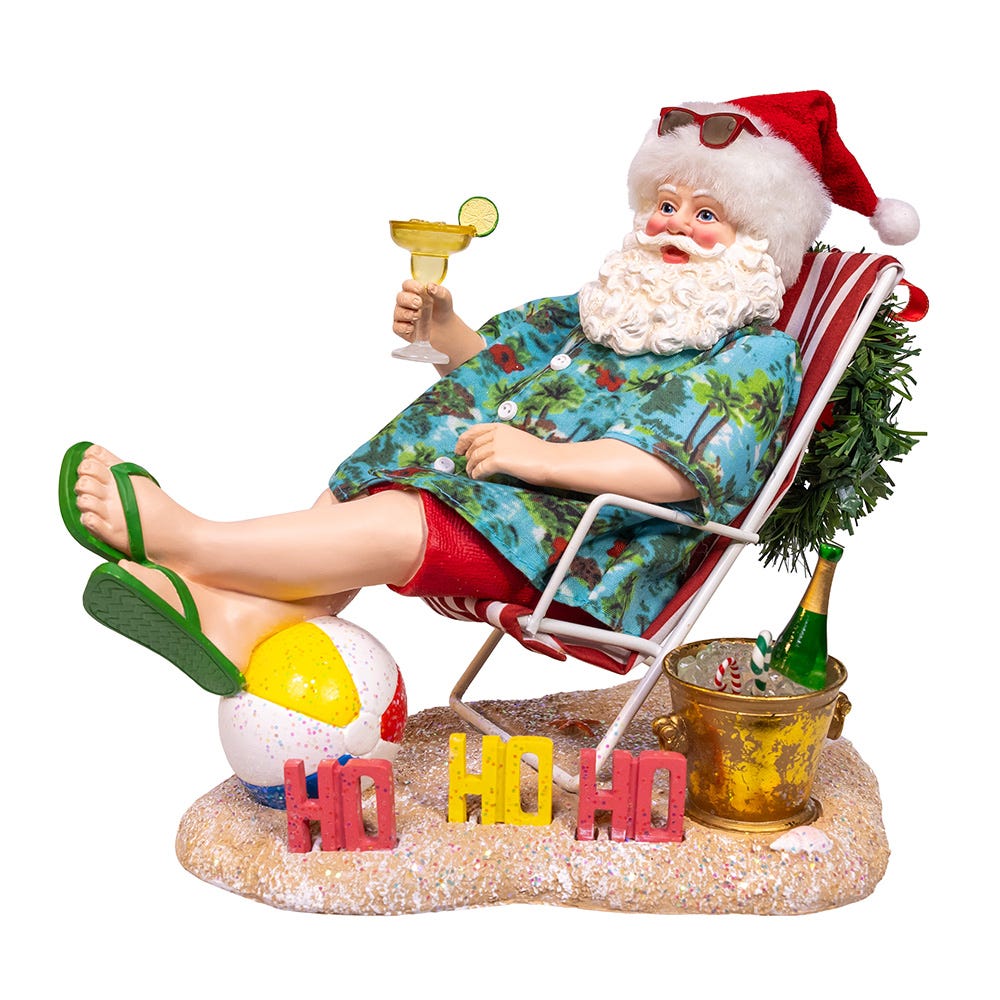 Kurt S. Adler 8.5“ Fabriché™ Santa Sitting On Beach Chair