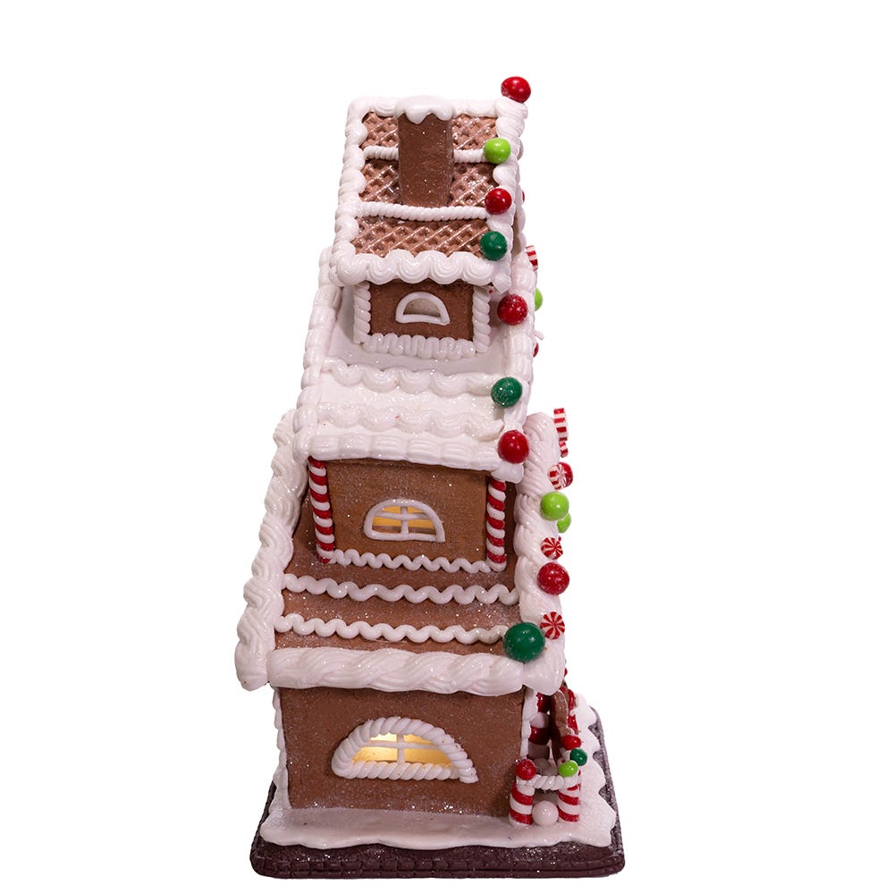 Kurt S. Adler 13“ Battery-Operated LED Gingerbread Cookie 3-Layer House