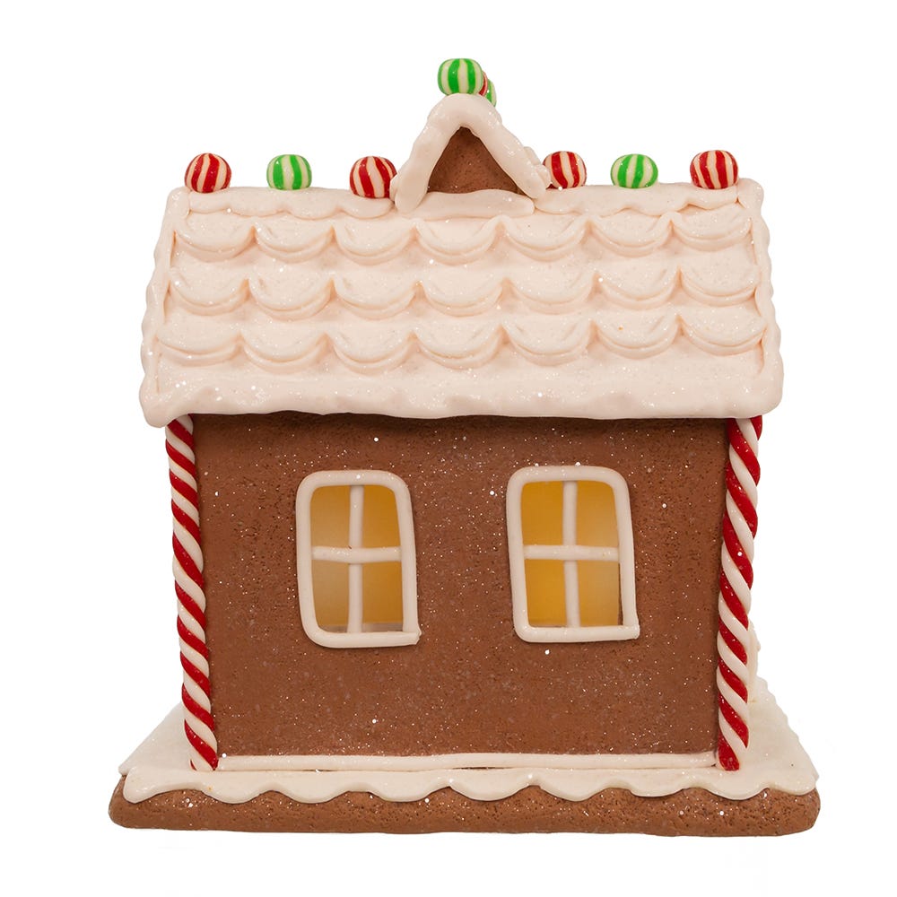 Kurt S. Adler 9“ Battery Operated Light Up Two Floor Gingerbread House