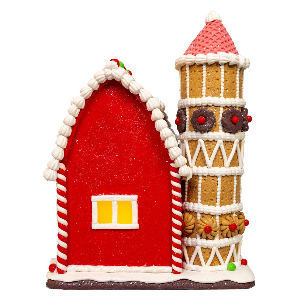 Kurt S. Adler 12“ Battery Operated LED Gingerbread Barn