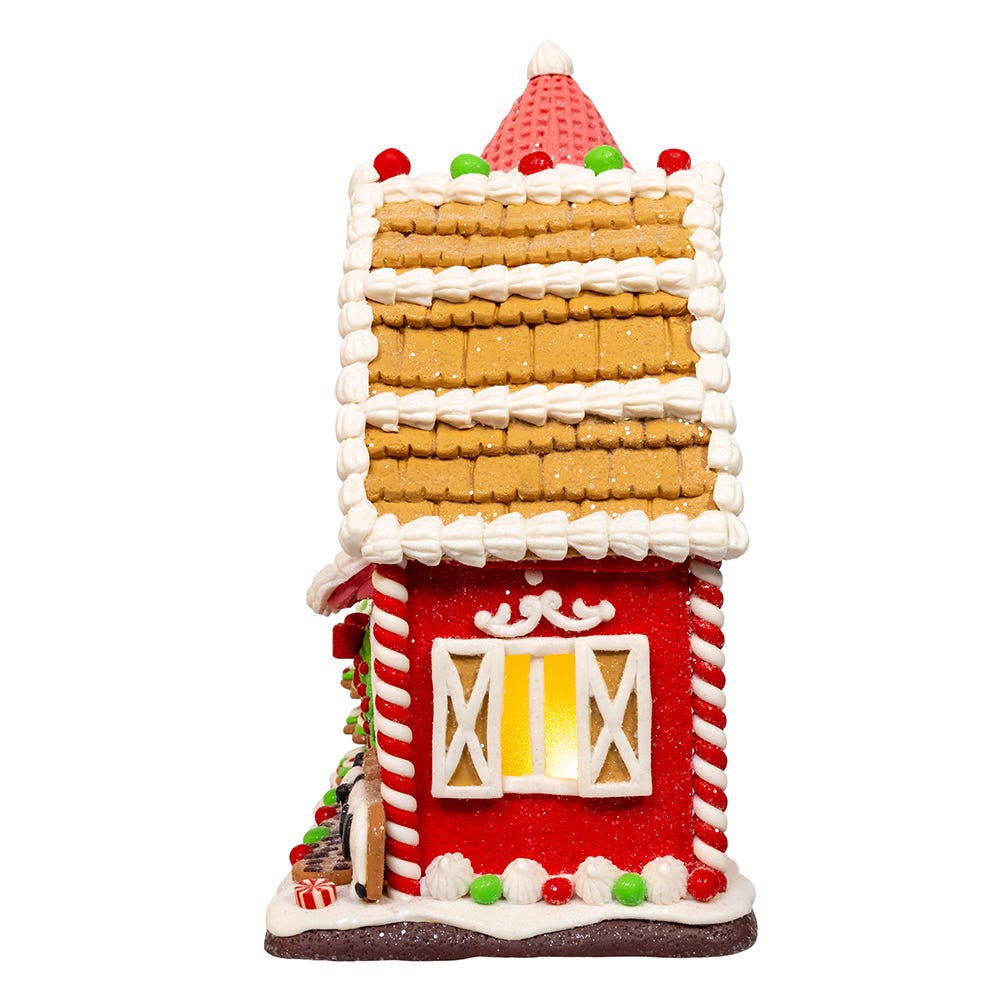 Kurt S. Adler 12“ Battery Operated LED Gingerbread Barn