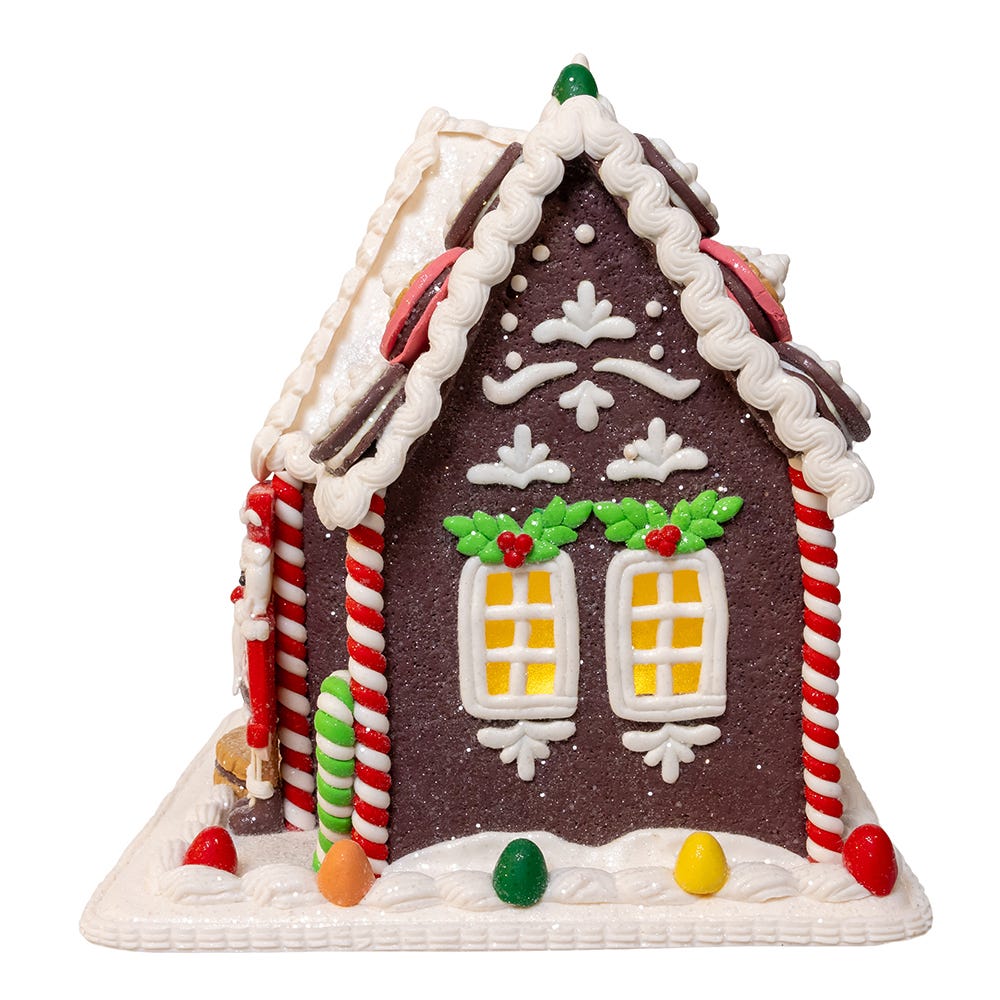 Kurt S. Adler 9.5“ Battery Operated LED Gingerbread Cookie House