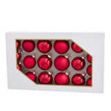 Kurt S. Adler 60MM 80MM Glass Shiny and Matte Red Ball Ornaments, 20-Piece Box