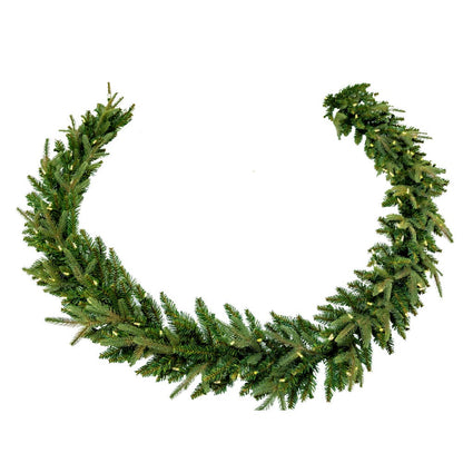 Kurt S. Adler 9' Pre-Lit Warm White LED Grand Fir Garland