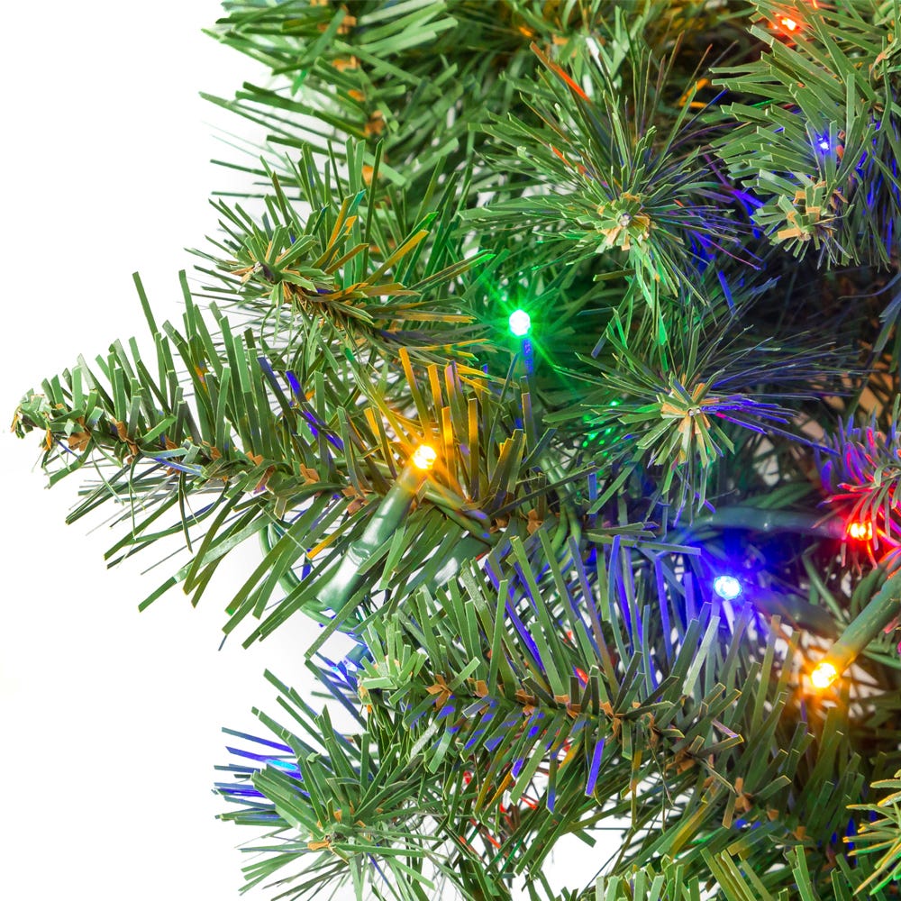 Kurt S. Adler 9' Pre-Lit Multicolored Cluster LED Noble Fir Garland