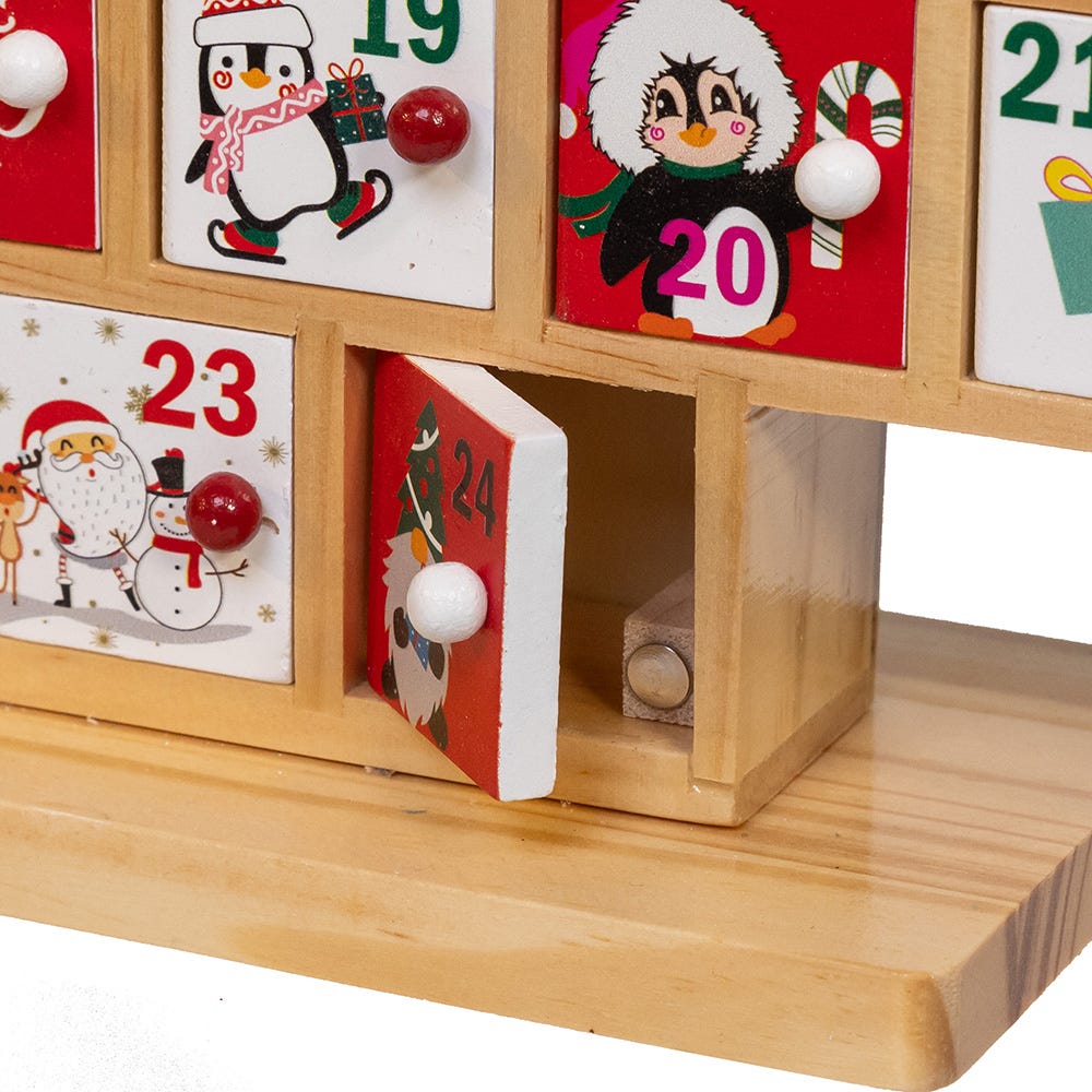Kurt S. Adler 15“ Wooden Tree Advent Calendar