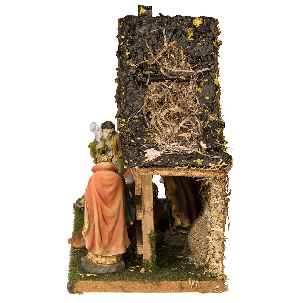 Kurt S. Adler Musical LED Lighted Nativity Set With Stable, 11-Piece Set