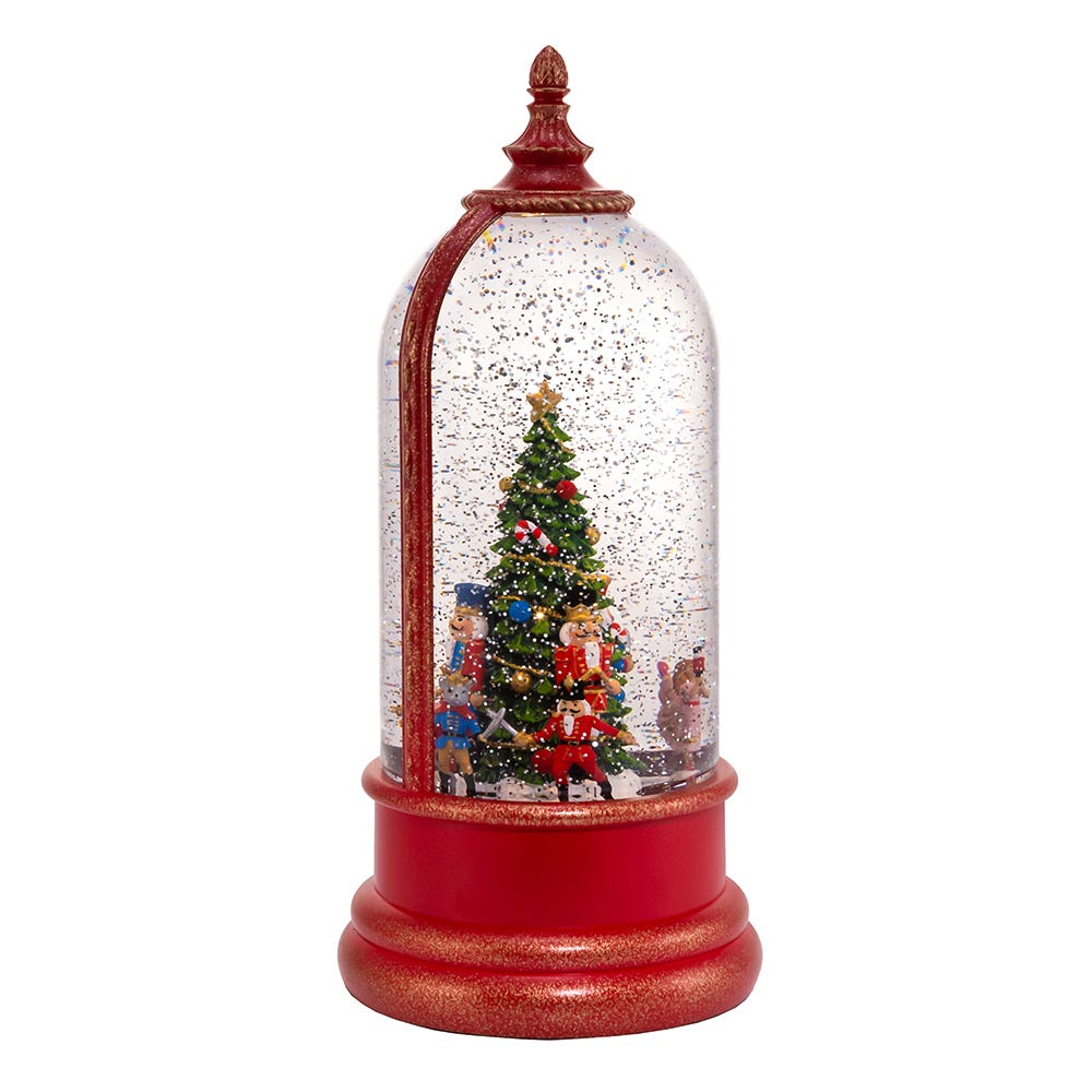 Kurt S. Adler 10.8“ Battery-Operated USB Lighted Musical Nutcracker Water Globe