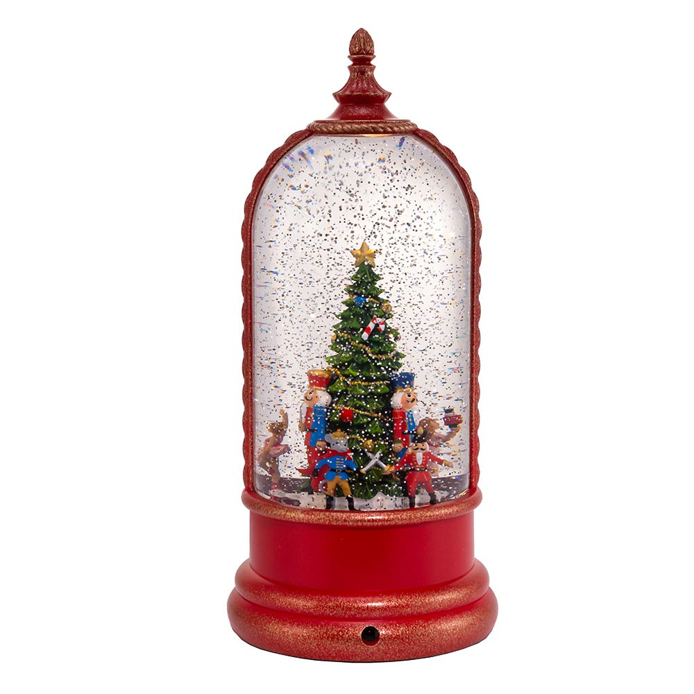 Kurt S. Adler 10.8“ Battery-Operated USB Lighted Musical Nutcracker Water Globe