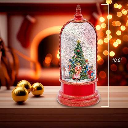 Kurt S. Adler 10.8“ Battery-Operated USB Lighted Musical Nutcracker Water Globe