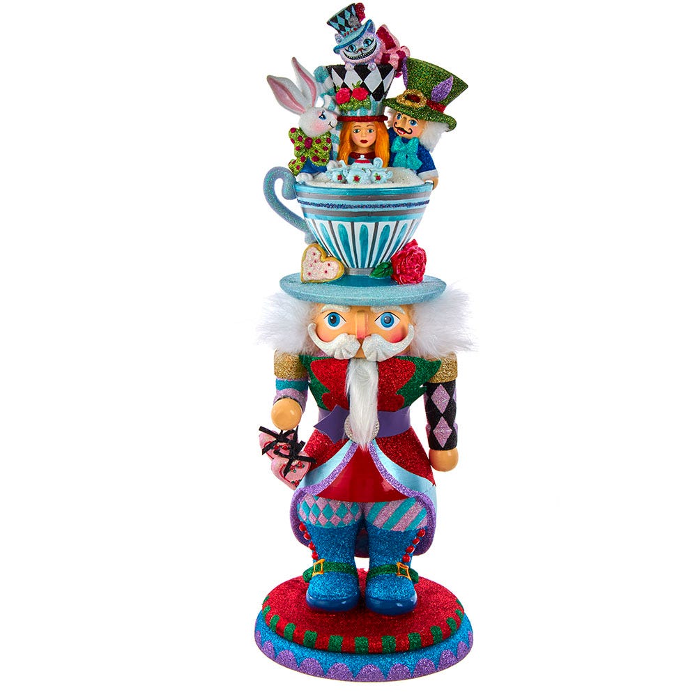 Kurt S. Adler 18“ Hollywood Nutcrackers™ Alice Teacup Hat Nutcracker