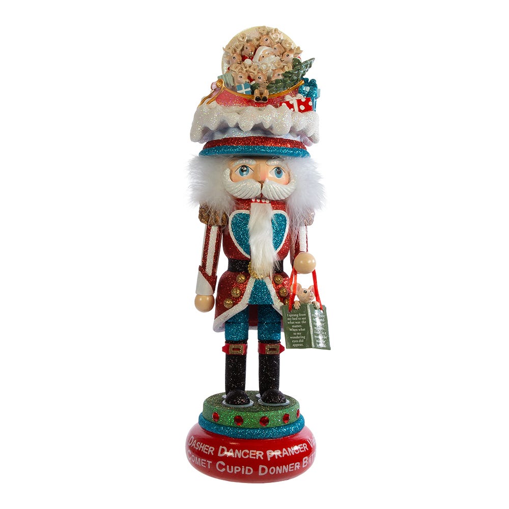 Kurt S. Adler 18“ Hollywood Nutcrackers™ Now Dasher, Now Dancer... Nutcracker (5th in The Night Before Christmas Series)