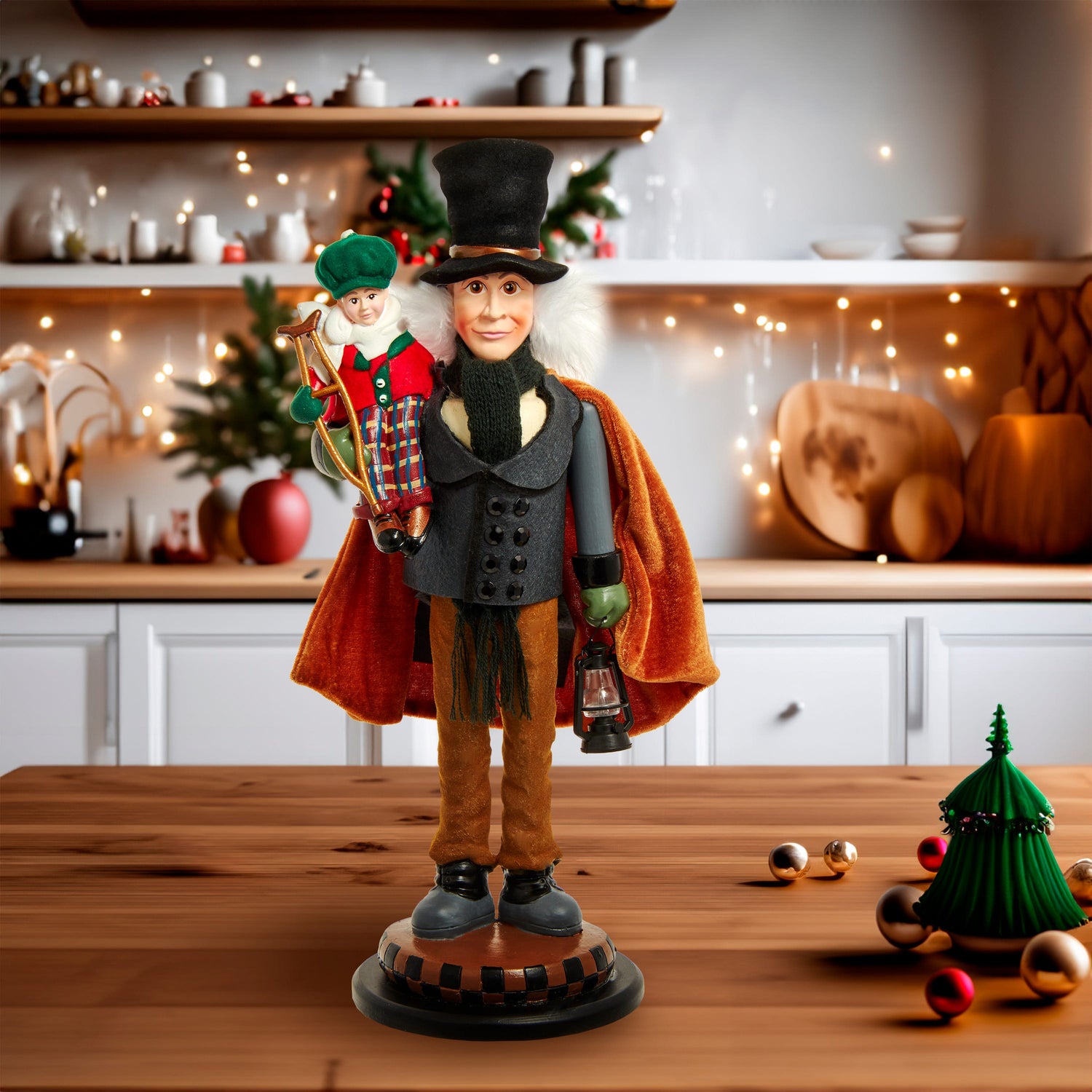 Kurt S. Adler 15“ Hollywood Nutcrackers™ Bob Cratchit & Tiny Tim Nutcracker (2nd in Christmas Carol Series)