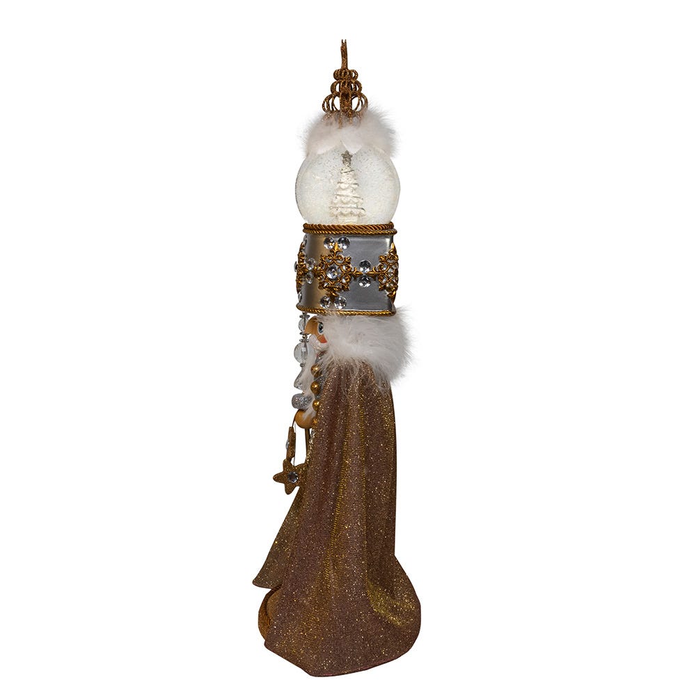 Kurt S. Adler 22“ Hollywood Nutcrackers™ Musical Gold & Silver Nutcracker With Water Globe