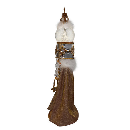 Kurt S. Adler 22“ Hollywood Nutcrackers™ Musical Gold & Silver Nutcracker With Water Globe
