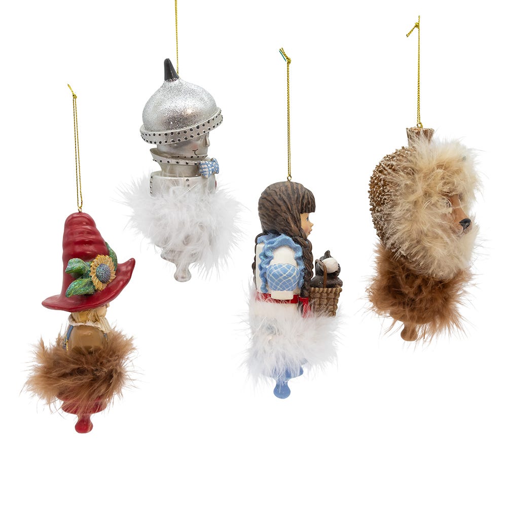 Kurt S. Adler 6“ Holly Hats™ Oz Ornaments, 4-Piece Box