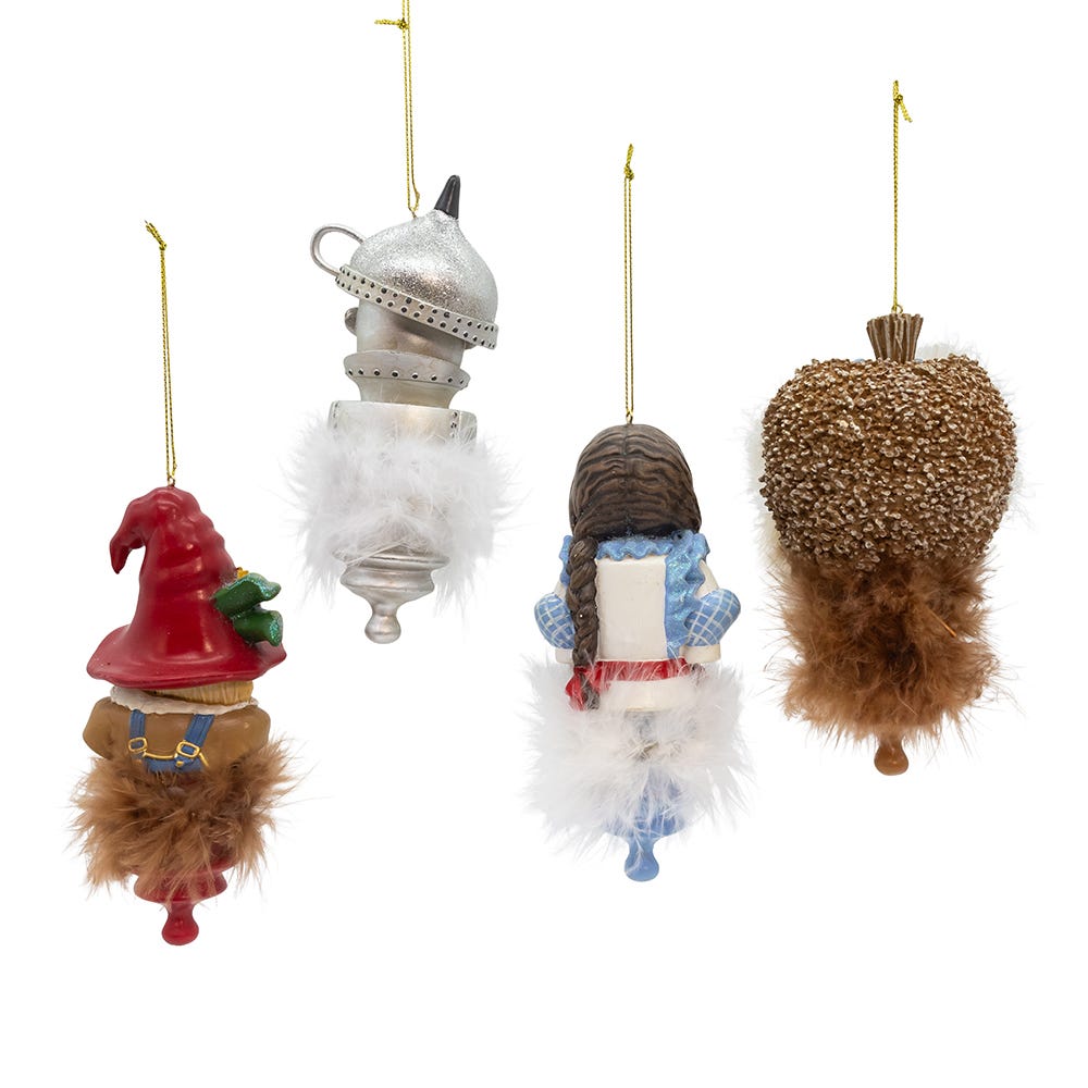 Kurt S. Adler 6“ Holly Hats™ Oz Ornaments, 4-Piece Box