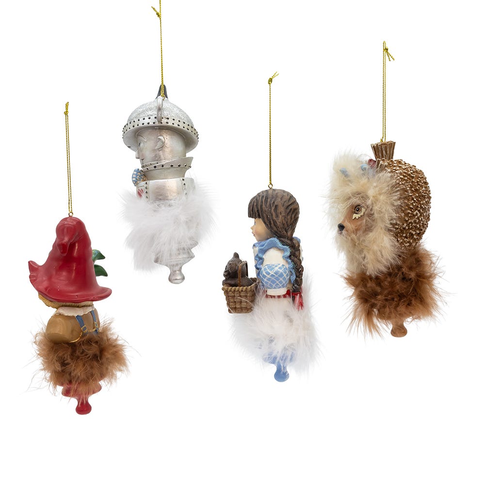 Kurt S. Adler 6“ Holly Hats™ Oz Ornaments, 4-Piece Box