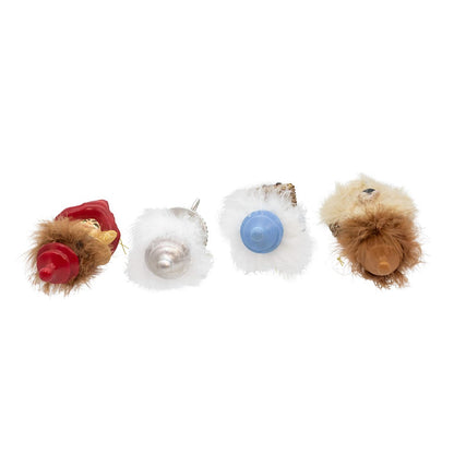 Kurt S. Adler 6“ Holly Hats™ Oz Ornaments, 4-Piece Box