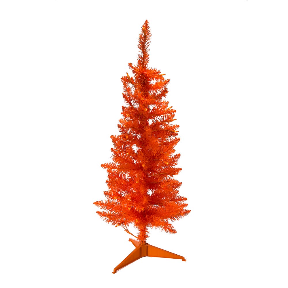 Kurt S. Adler 3' Pre-Lit Orange Incandescent Slim Orange Tree