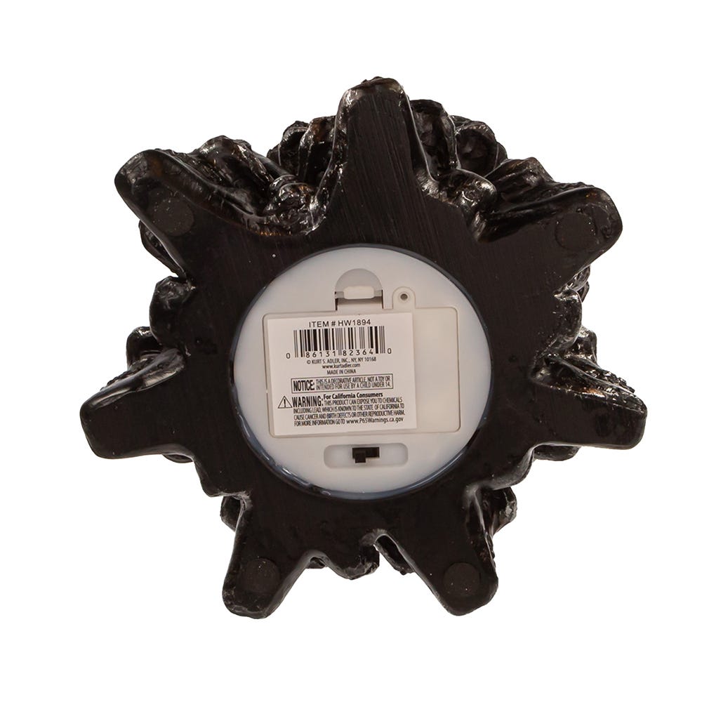 Kurt S. Adler 11.5“ Battery Operated Bat On Skull Table Piece