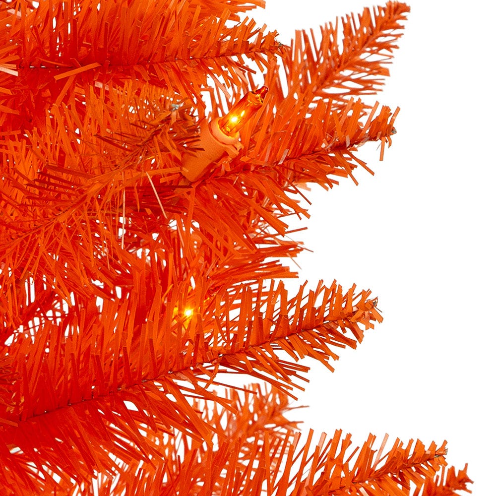 Kurt S. Adler 3' Pre-Lit Orange Incandescent Halloween Orange Potted Tree