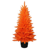 Kurt S. Adler 4.5' Un-Lit Halloween Orange Potted Tree