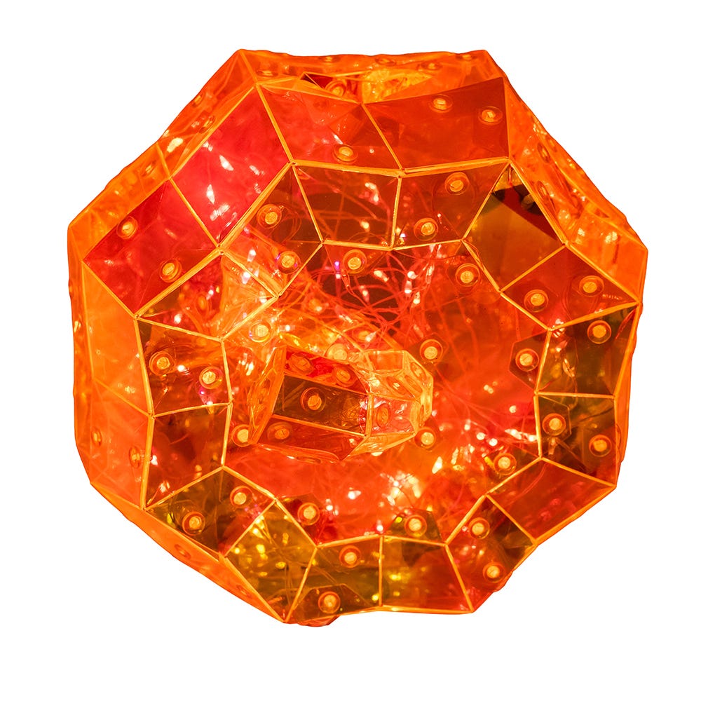 Kurt S. Adler 6.5“ Lighted Magical Iridescence Holographic Jack-O-Lantern