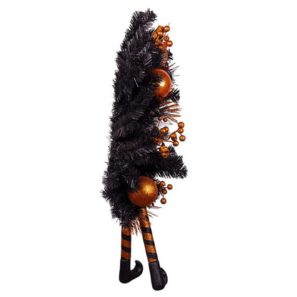 Kurt S. Adler 33“ Un-Lit Orange Halloween Wreath