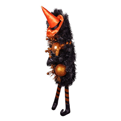 Kurt S. Adler 33“ Un-Lit Orange Halloween Wreath