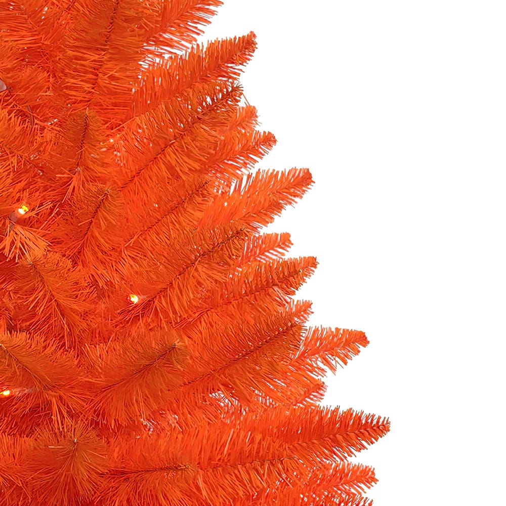Kurt S. Adler 3' Battery Operated Pre-Lit Halloween Orange Potted Tree With Orange LED Lights